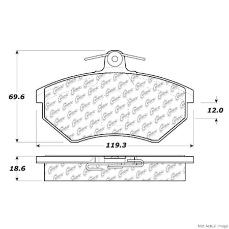 Centric Parts SEMI-METALLIC BRAKE PADS 104.078